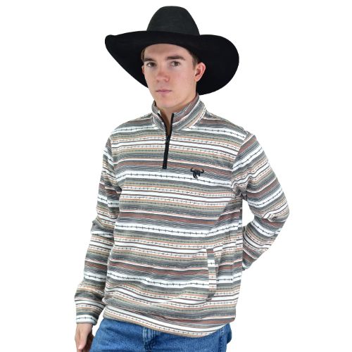 173273-087-M MEN'S COWBOY HARDWARE DESERT TAN BARBED SPERAPE FLEECE CADET