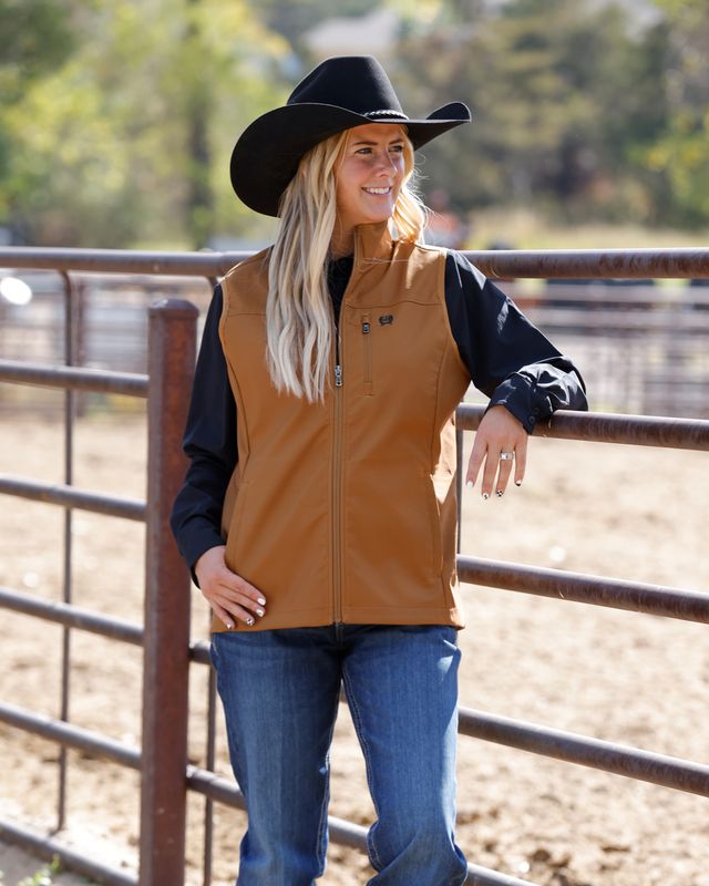 MAV9922003 WOMEN'S CINCH BROWN WINDPROOF VEST