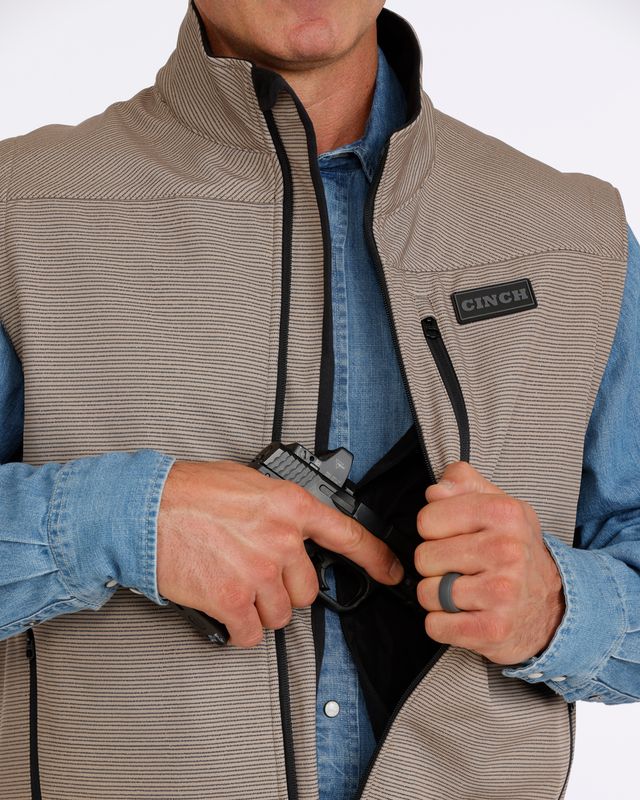 MWV1541012 MEN'S CINCH KHAKI CONCEALED CARRY BONDED VEST