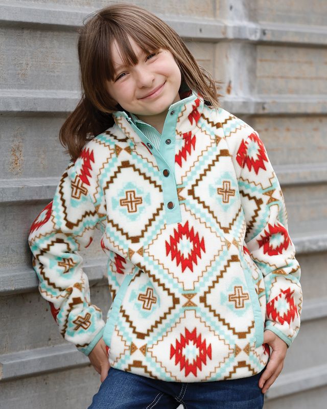 CWK8250011 GIRL'S CRUEL GIRL WESTERN FLEECE PULLOVER
