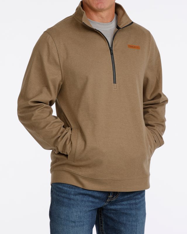 MWK1913005 MEN'S CINCH BROWN 1/2 ZIP PULLOVER