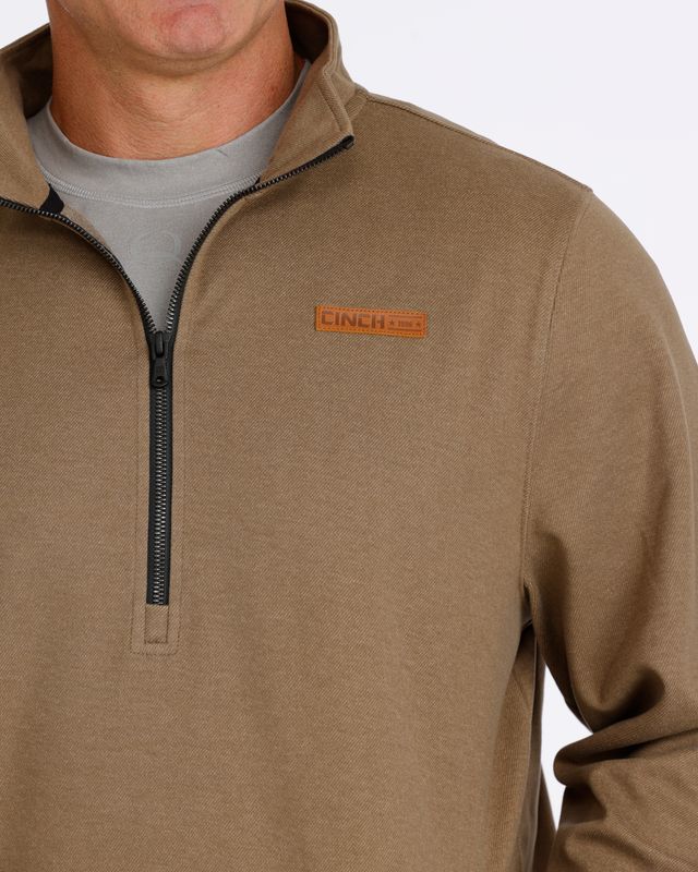 MWK1913005 MEN'S CINCH BROWN 1/2 ZIP PULLOVER