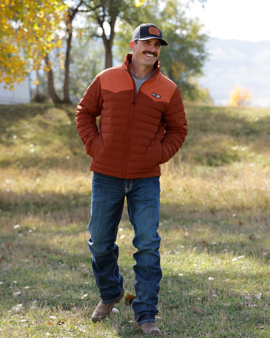 MWJ1954003 MEN'S CINCH RED QUILTED JACKET