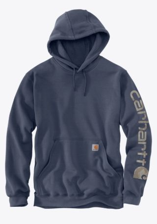 K288-HW4 MEN'S CARHARTT LOOSE FIT MIDWEIGHT LOGO SLEEVE GRAPHIC HOODIE