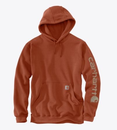 K288-RG0 MEN'S CARHARTT LOOSE FIT MIDWEIGHT LOGO SLEEVE GRAPHIC HOODIE