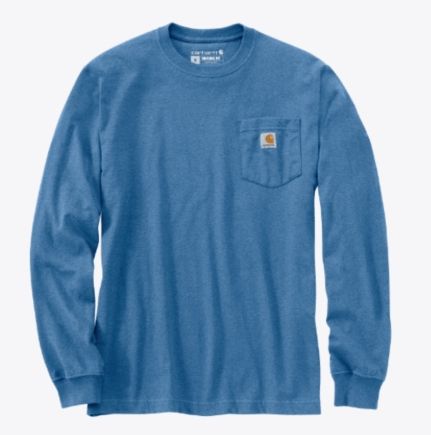 K126-HX6 MEN'S CARHARTT DEARBORN LOOSE FIT HEAVYWEIGHT LONG-SLEEVE POCKET T-SHIRT