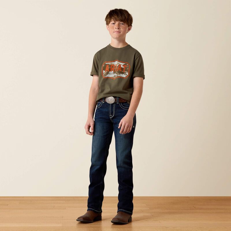 10080818 BOY'S ARIAT B5 SLIM KENNETH STRAIGHT LEG JEAN