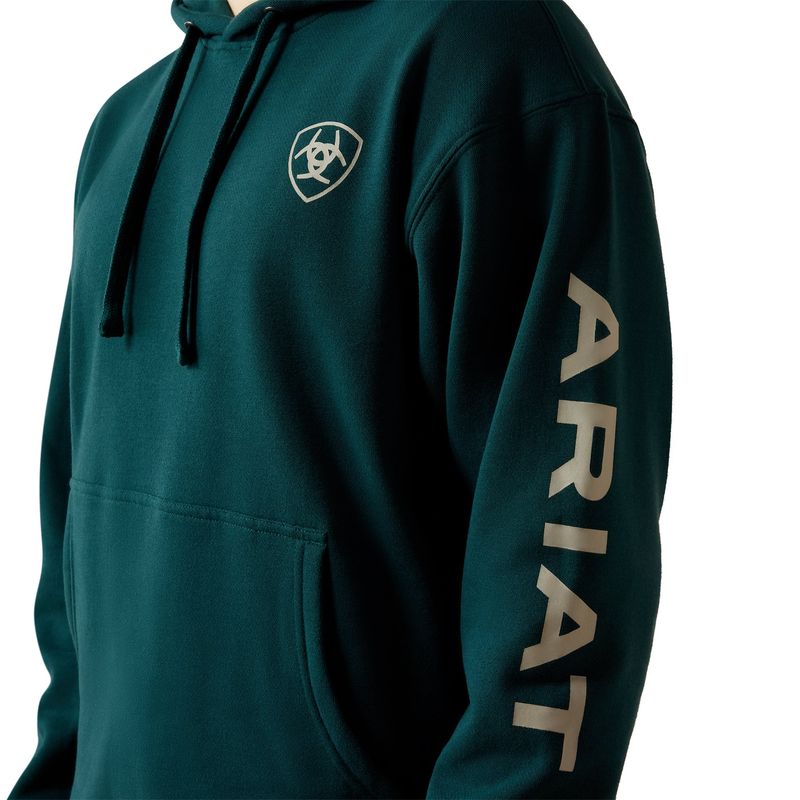10080638 MEN'S ARIAT LOGO HOODIE - SEA MOSS