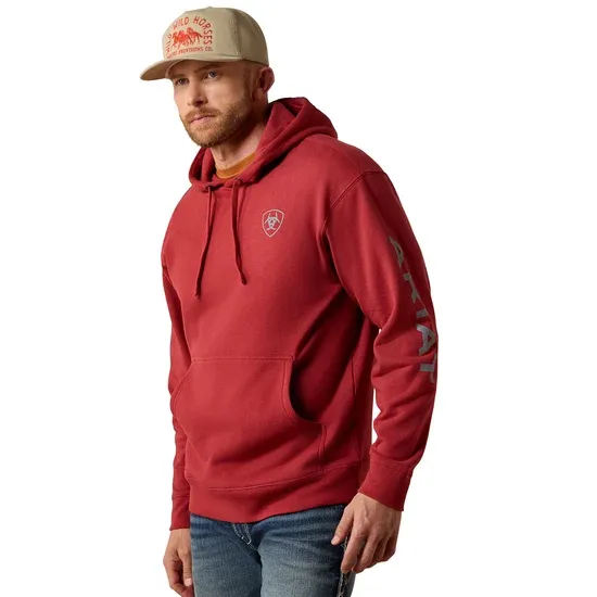 10080737 MEN'S ARIAT LOGO HOODIE - BRICK RED