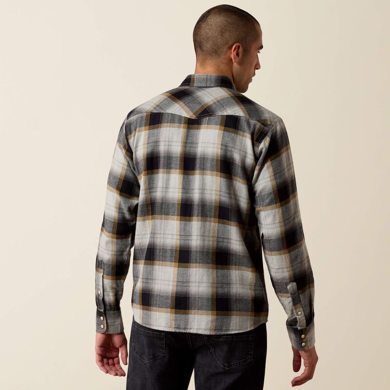 10080611 MEN'S ARIAT HEINZ RETRO LONG-SLEEVE FITTED SNAP SHIRT