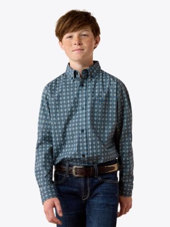 10080651 BOY'S ARIAT LEX CLASSIC FIT LONG-SLEEVE WESTERN SHIRT