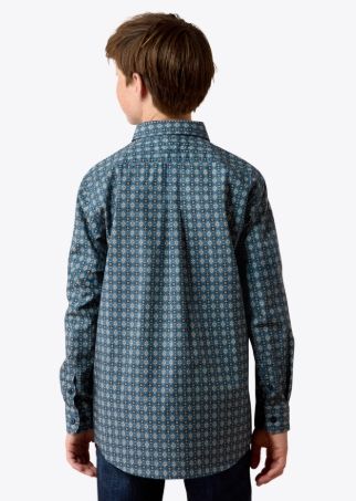 10080651 BOY'S ARIAT LEX CLASSIC FIT LONG-SLEEVE WESTERN SHIRT