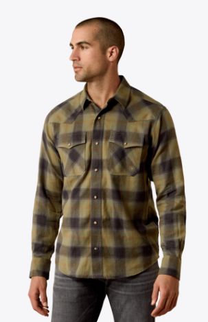 10080705 MEN'S ARIAT RETRO HAHN FITTED LONG-SLEEVE WESTN SHIRT