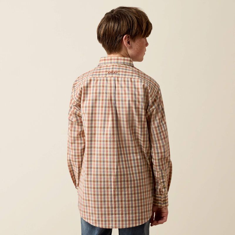 10080628 BOY'S ARIAT PRO SERIES DAVE CLASSIC FIT LONG-SLEEVE WESTERN SHIRT
