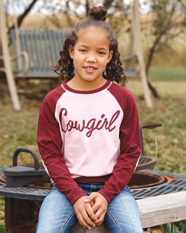 CTK8650002 GIRL'S CRUEL GIRL LONG-SLEEVE "COWGIRL" RAGLAN