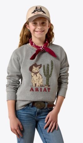 10080609 GIRL'S ARIAT SASSY CAT SWEATSHIRT