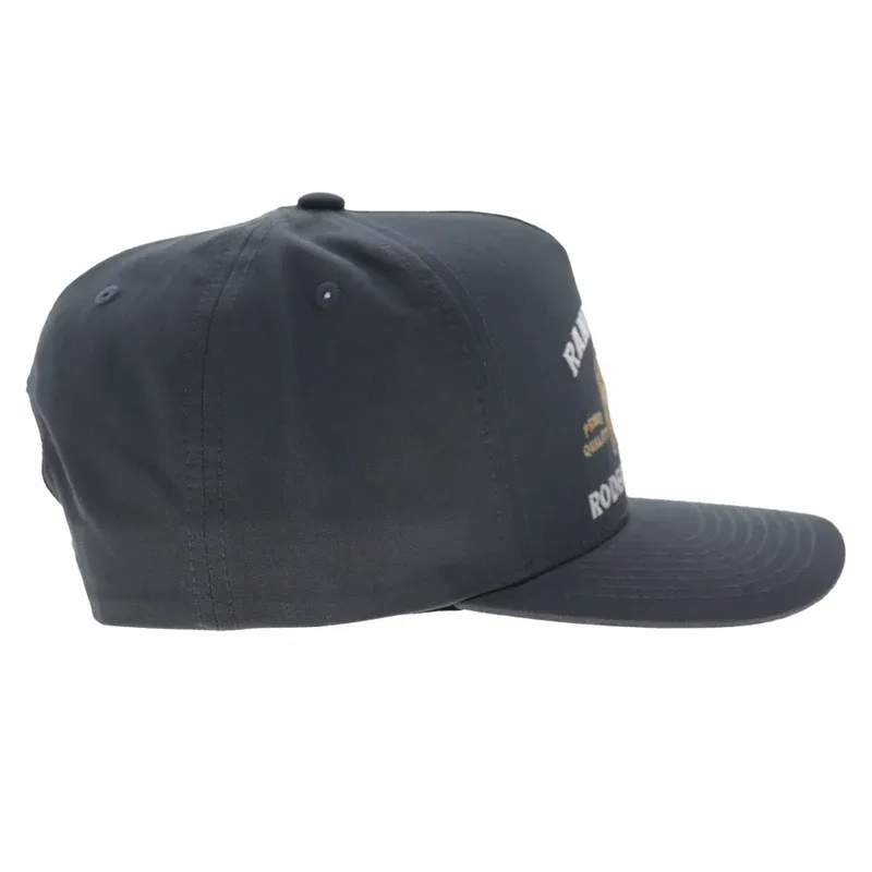 2662T-CH HOOEY "RANK STOCK" CHARCOAL 5-PANEL TRUCKER WITH WHITE EMBROIDERY - OSFA