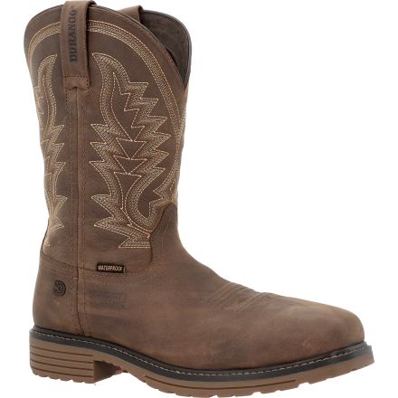 DDB0560 MEN'S DURANGO 11" WORKHORSE RUSTIC BROWN SQUARE TOE WORK BOOT - COMPOSITE TOE - WATERPROOF - PUNCTURE RESISTANT