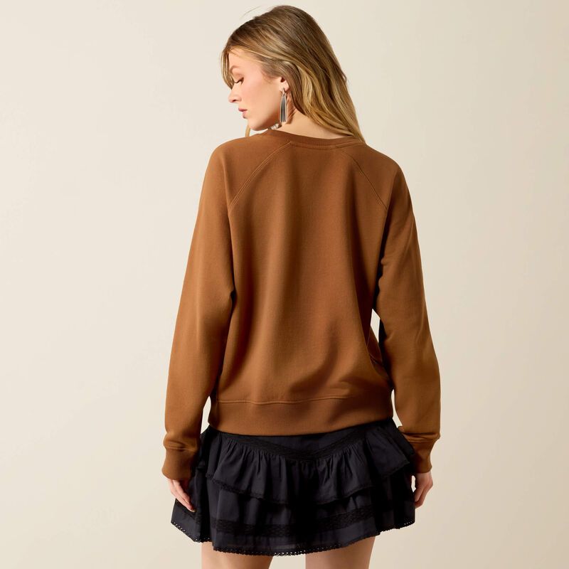 10080716 WOMEN'S ARIAT ESSENTIAL LOGO CREW SWEATSHIRT