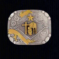 37402 NOCONA RECTANGLE "COWBOY PRAYER" BUCKLE