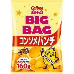 Calbee – Big Bag Chips goût consomme punch (bouillon épicé) 160 g