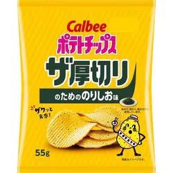 Calbee – Chips à coupe épaisse (goût algue nori et sel) 55 g