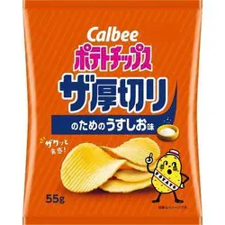 Calbee – Chips à coupe épaisse (goût légèrement salé) 55 g