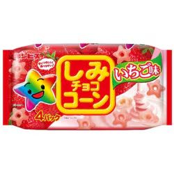 Ginbis – Shimi Choco Corn goût fraise (4 paquets, 88 g)