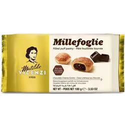 Vicenzi – Pâte feuilletée fourrée à la crème au chocolat 100 g