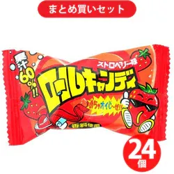 やおきん ロールキャンディ ストロベリー味 20g×24個
