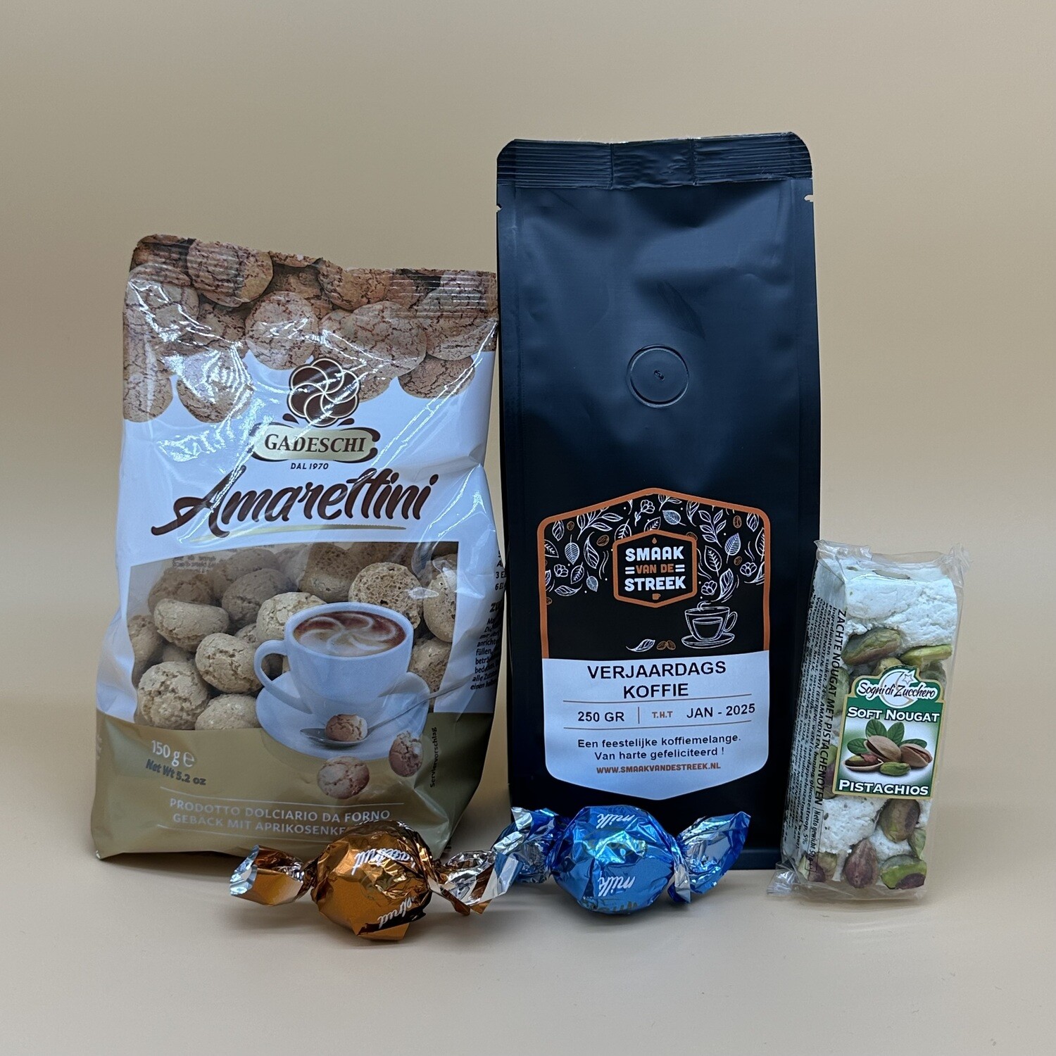 Koffie cadeau mand