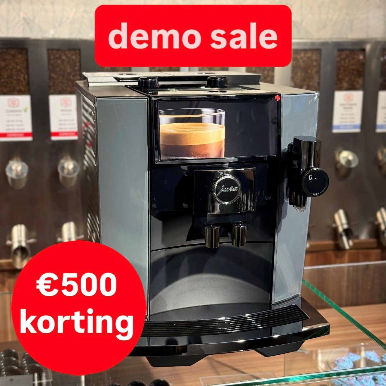 Jura J10 Twin Diamond Onyx (EA) DEMO KORTING, 25 maanden garantie
