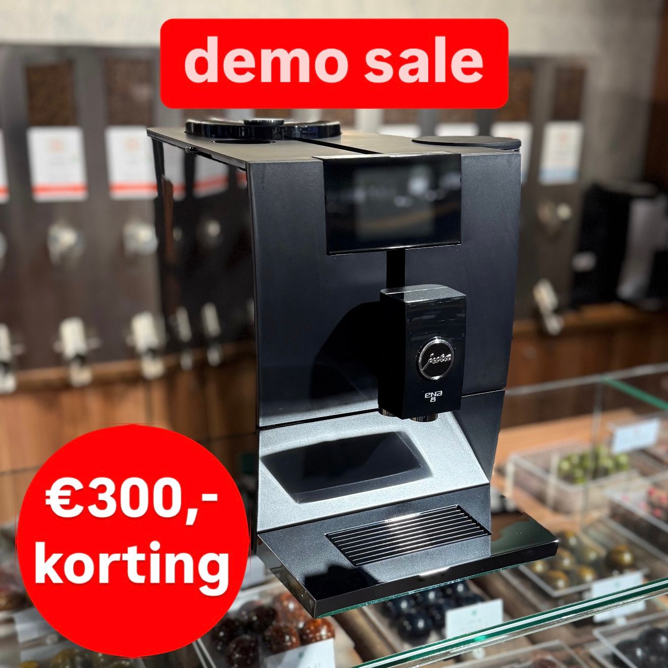 Jura ENA 8 Black (EC) DEMO KORTING, 25 maanden garantie