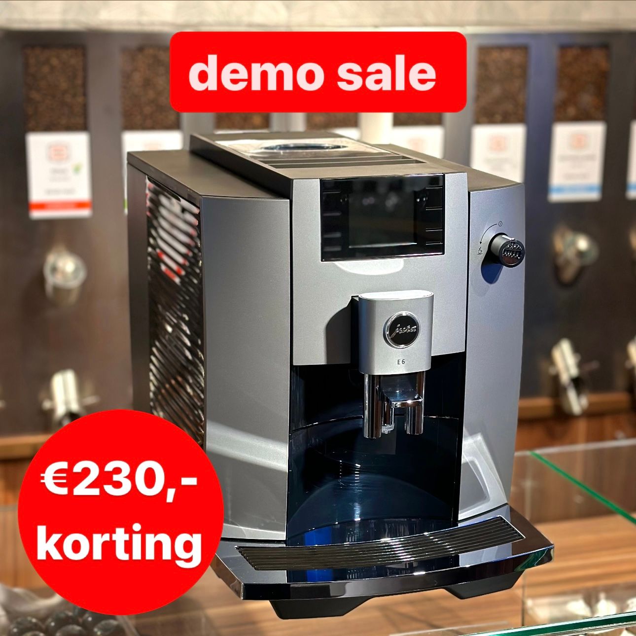 Jura E6 Platina (EC) DEMO KORTING, 25 maanden garantie