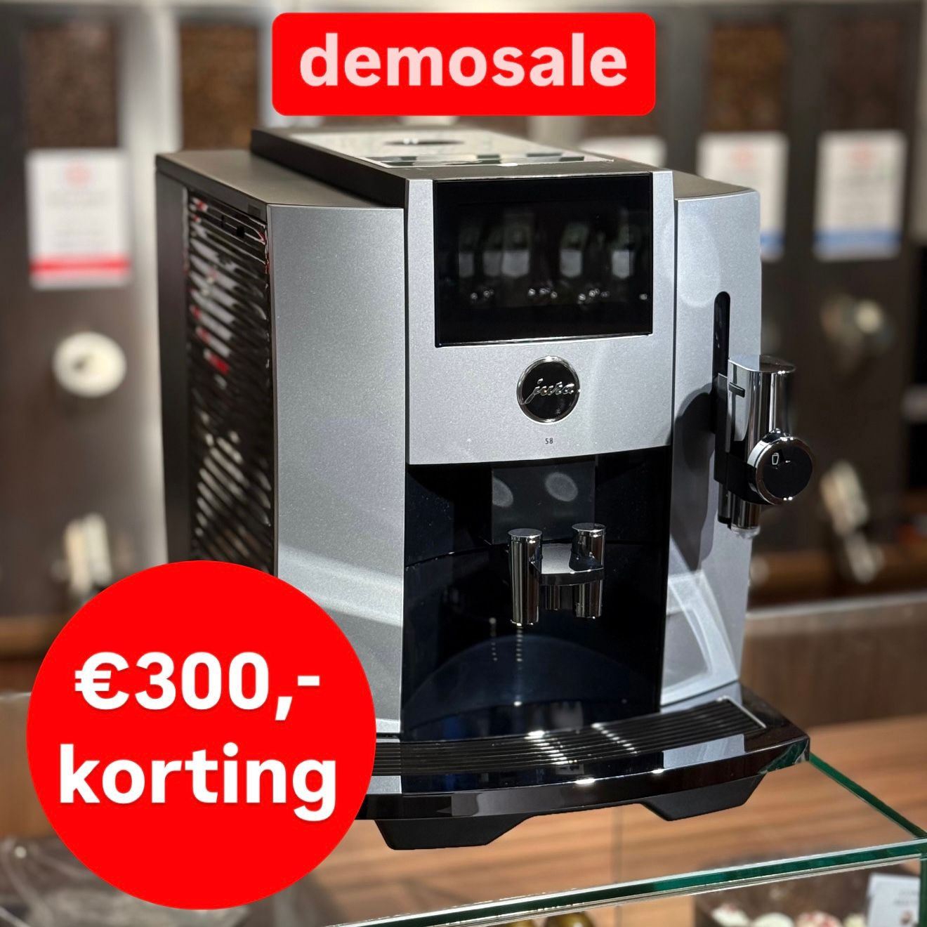 Jura S8 Platina (EB) DEMO KORTING, 25 maanden garantie