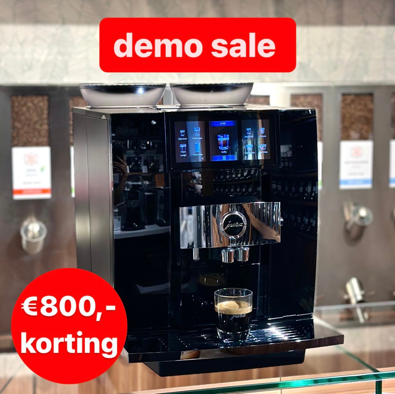 Jura GIGA 10 Black (EA) DEMO KORTING, 25 maanden garantie