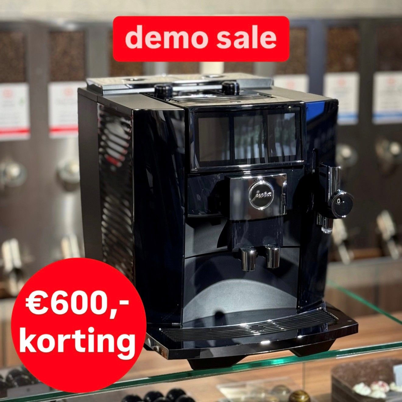 Jura J8 Twin Diamond Black (EA) DEMO KORTING, 25 maanden garantie