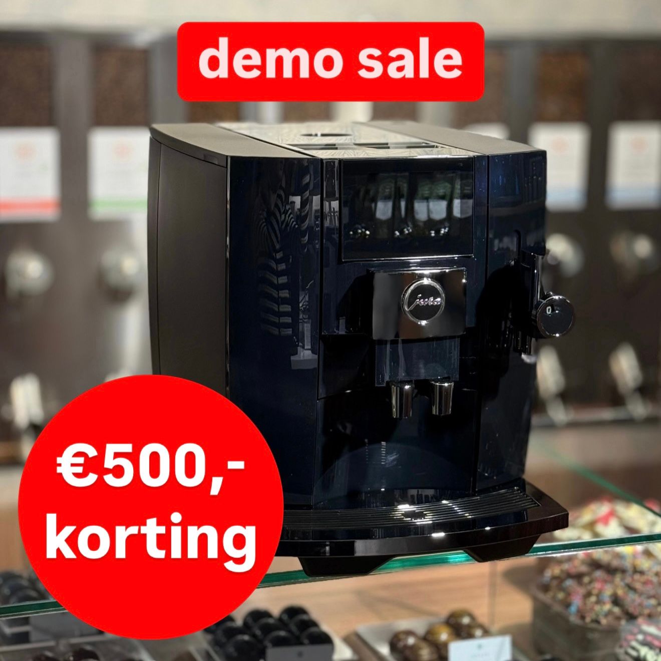 Jura J8 Piano Black DEMO KORTING, 25 maanden garantie