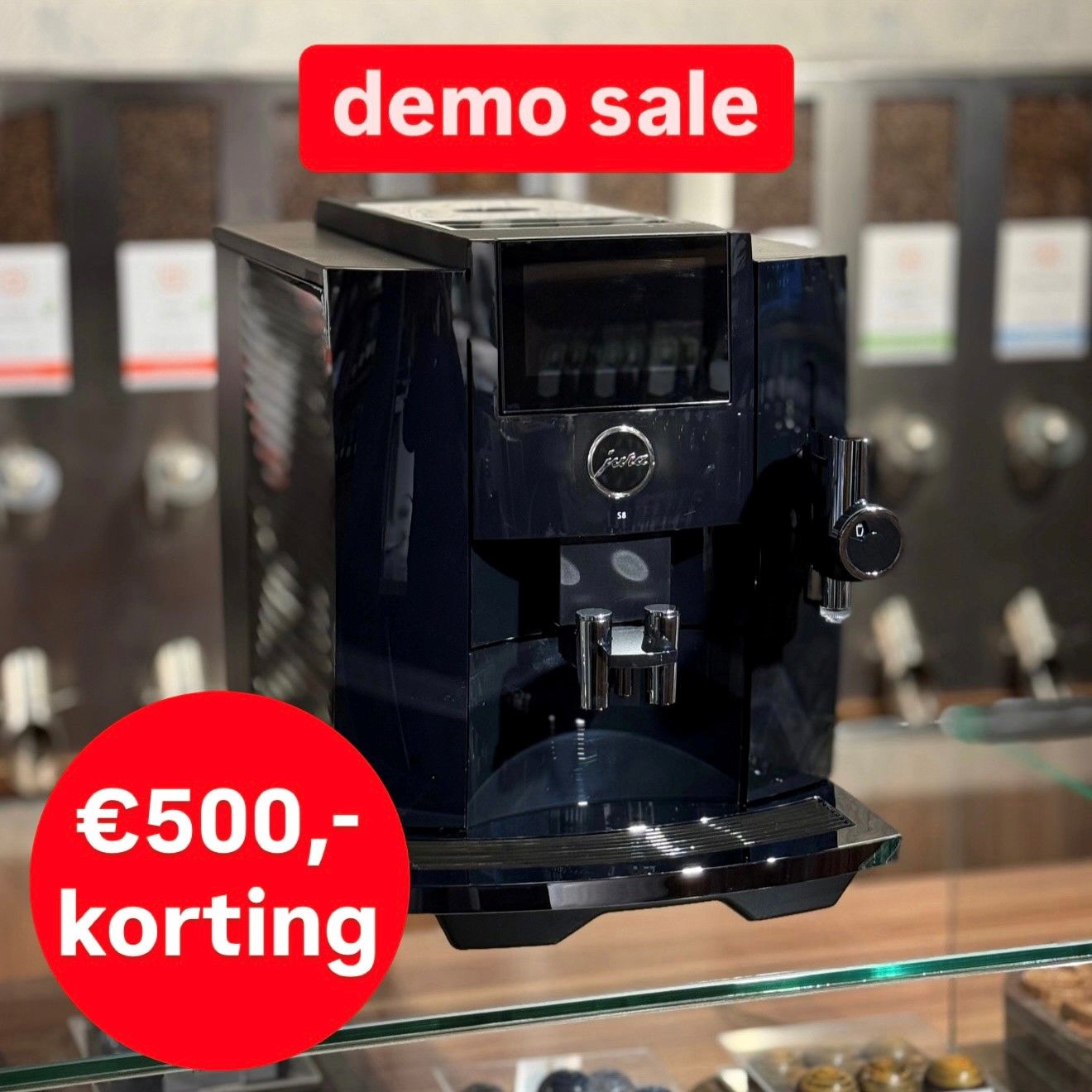 Jura S8 Piano Black (EB) DEMO KORTING, 25 maanden garantie