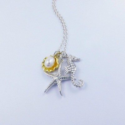 Oceanwave Gold Shell Necklace