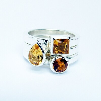 Stacking rings - Brandy Cooler