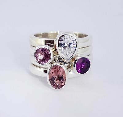 Stacking Rings - Candy Cane Martini