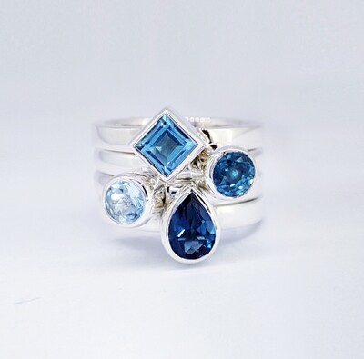 Stacking Rings - Rum Blue Island