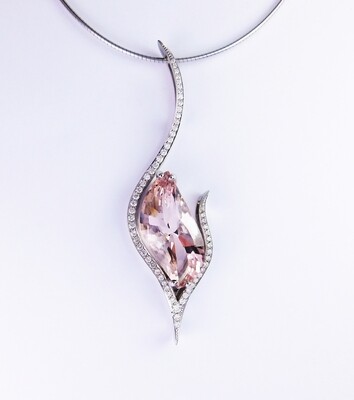 Morganinte and Diamond Signature Pendant