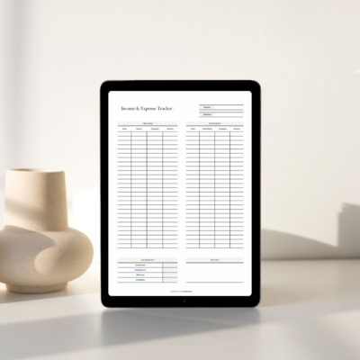 Printable PDF - Income &amp; Expense Tracker