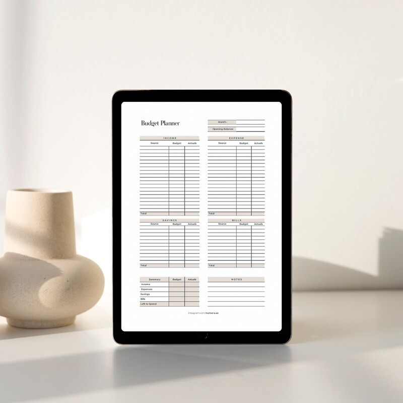 Printable PDF - Monthly Budget