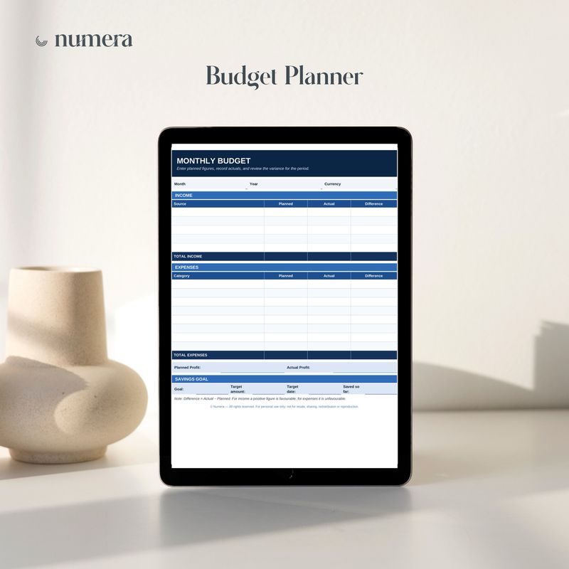 Printable PDF - Budget Planner