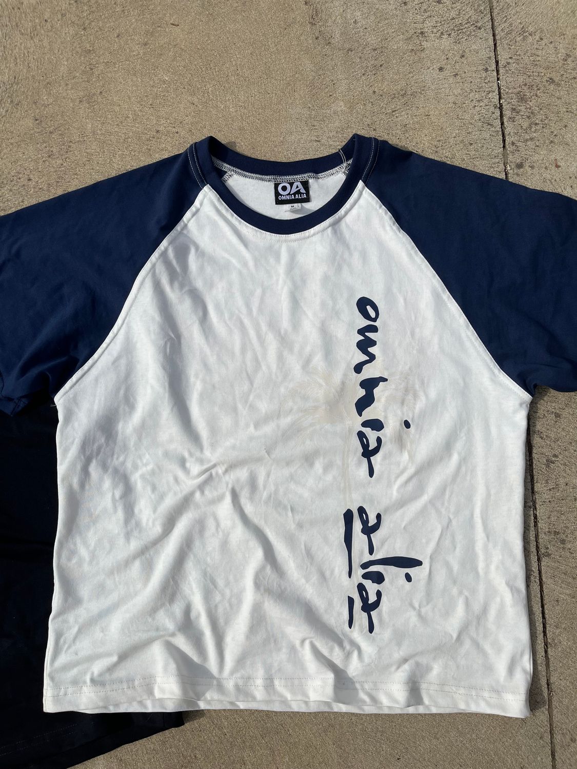 Omnia Alia Raglan Tee - Navy