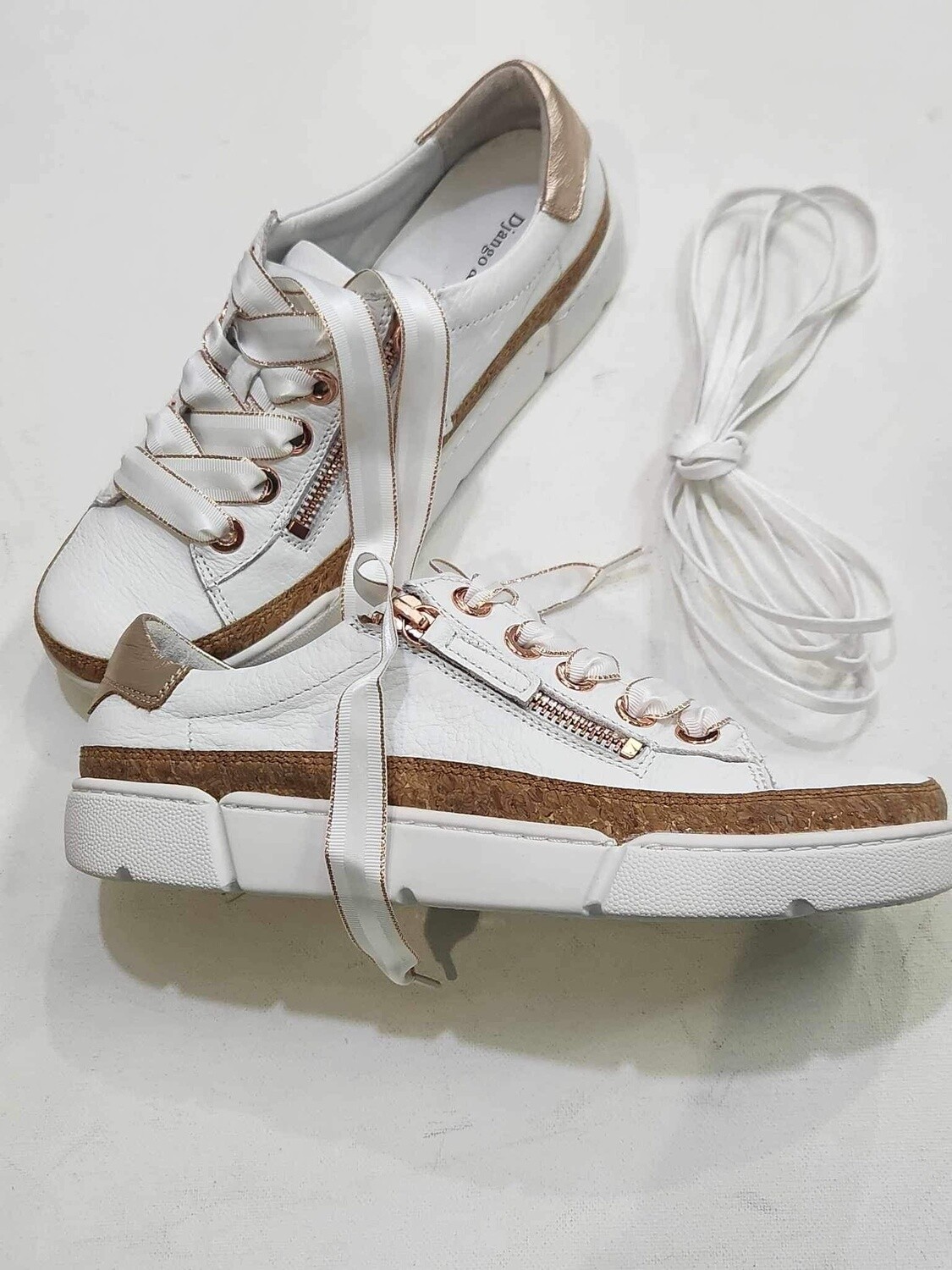 TORAYNE LEATHER SNEAKER - WHITE ROSE MULTI - DJANGO AND JULIETTE