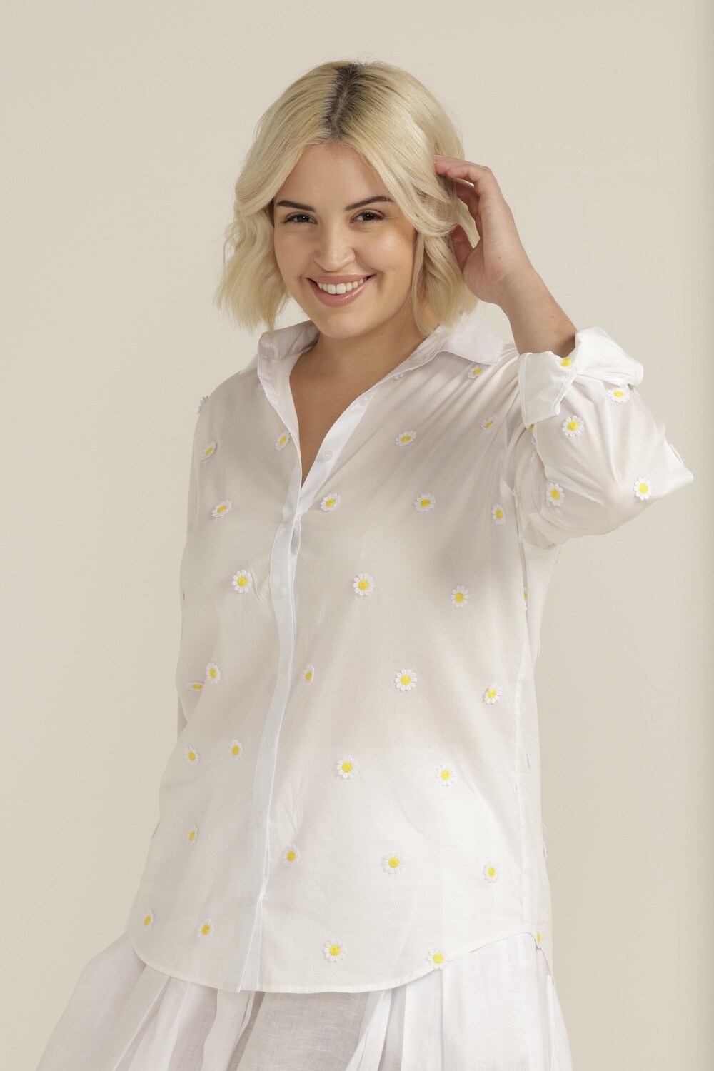 APPLIQUE 100% COTTON SHIRT - DAISY - CLOTH PAPER SCISSORS